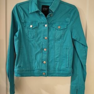 Women's Teal Denim Jacket